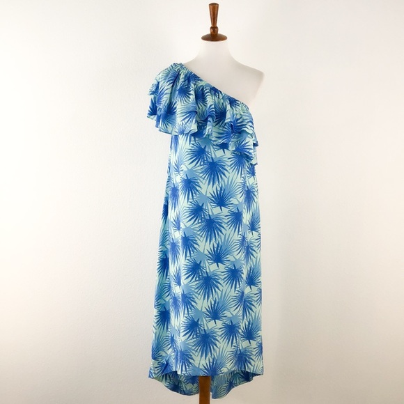 Vineyard Vines Blue One Shoulder Maxi Dress NWT - Picture 2 of 8